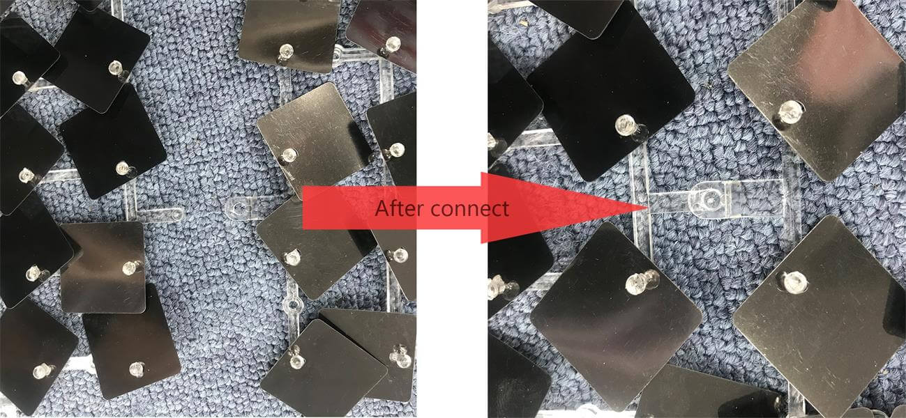 shimmer wall panel connection buckles