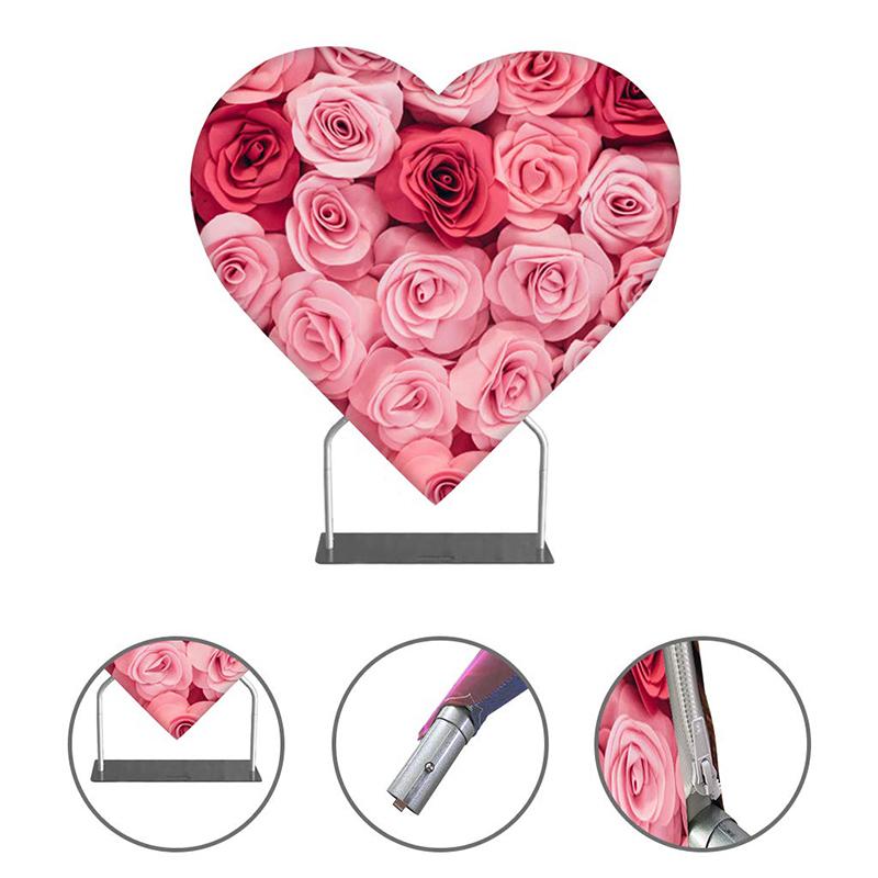 DOUBLE-SIDED HEART SHAPE BACKDROP STAND