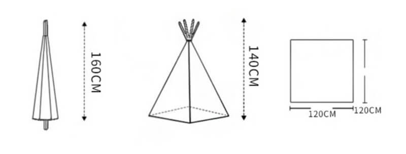 Kids Teepee Tent for Party Decoration and Room Decoration