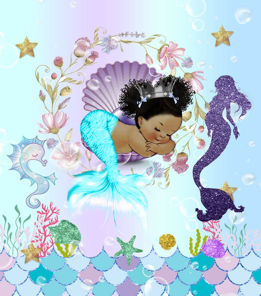 Various Good Looking Mermaid Theme Custom Backdrop for Birthday Events &  Baby Shower – ubackdrop