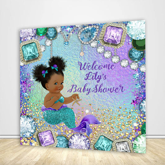 Various Good Looking Mermaid Theme Custom Backdrop for Birthday Events &  Baby Shower – ubackdrop