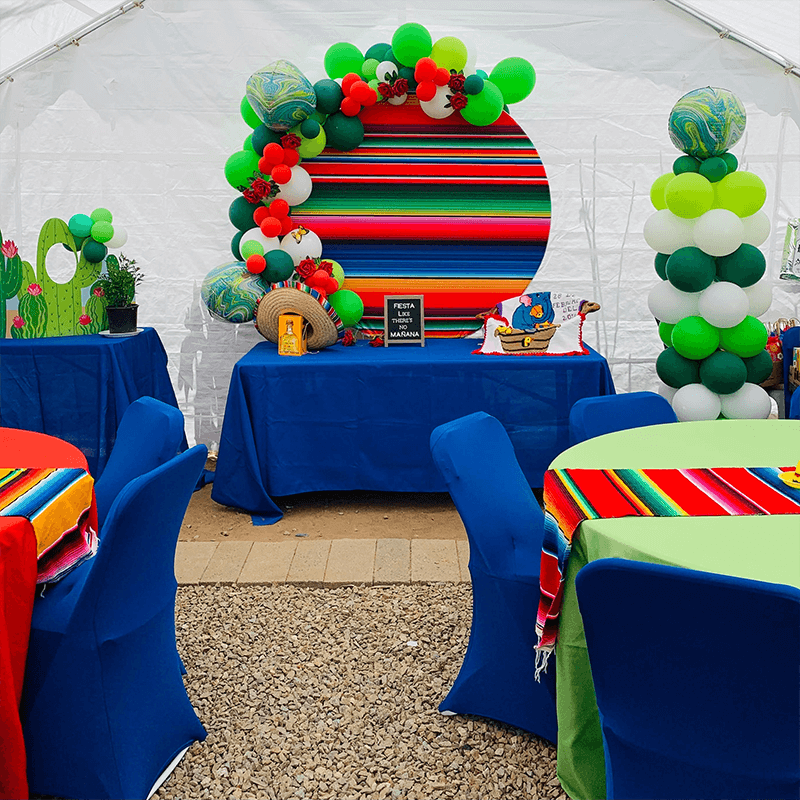 Mexican Fiesta Theme Round Backdrop