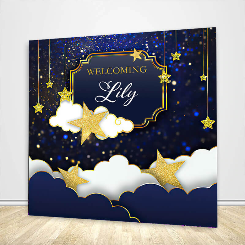 Twinkle Twinkle Little Star Boy Baby Shower Backdrop – ubackdrop