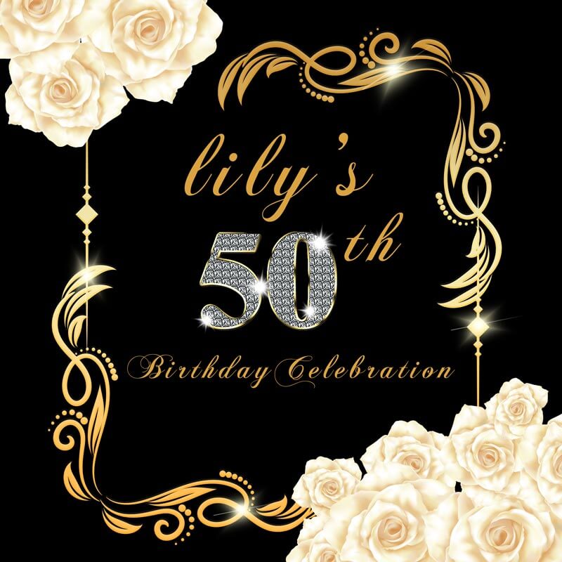 50th Birthday Printable Party Backdrop Aged to Perfection - Designed, –  ubackdrop