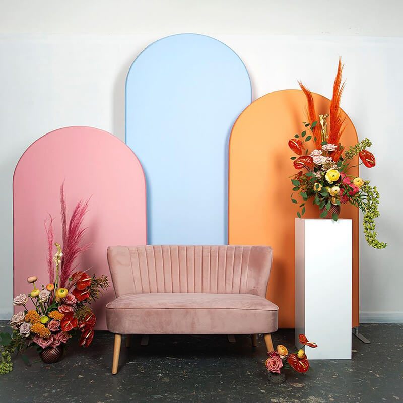 Pink Blue Orange Chiara Arch Backdrop Set for Event Decoration and Wed