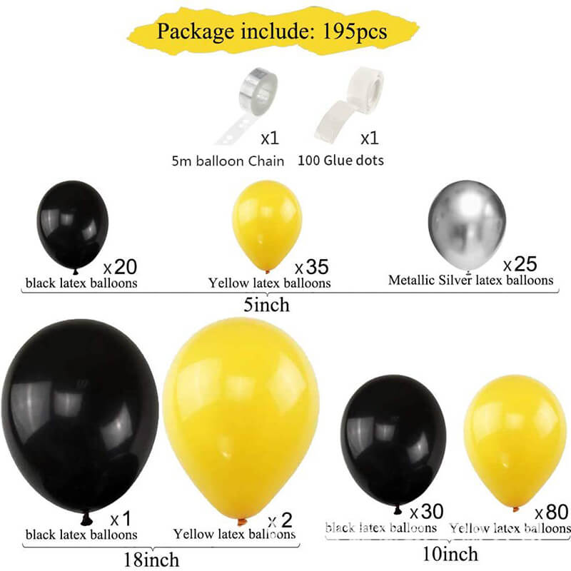 Black Blue Gold Balloon Arch Kit Birthday Party Decoration – ubackdrop