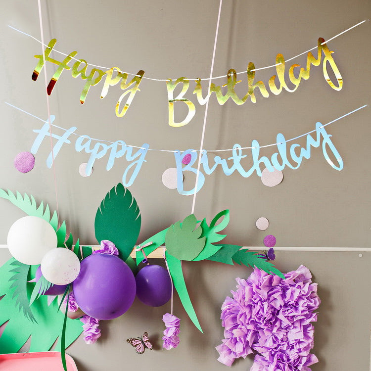 Decoratiuni de petrecere, ghirlanda cu urare Happy birthday