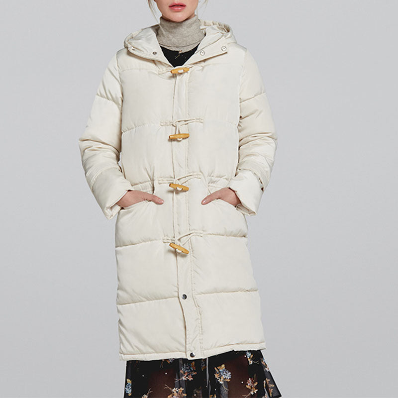 Haina calduroasa pentru femei, model nou, haina lunga din bumbac, cu gluga, in culoare uni, haina potrivita pentru sezonul de toamna si iarna