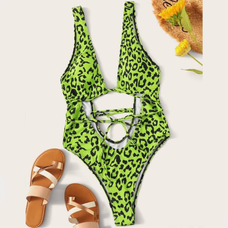 

Costum de baie dintr-o piesă pentru femei, cu imprimeu leopard, bikini nou