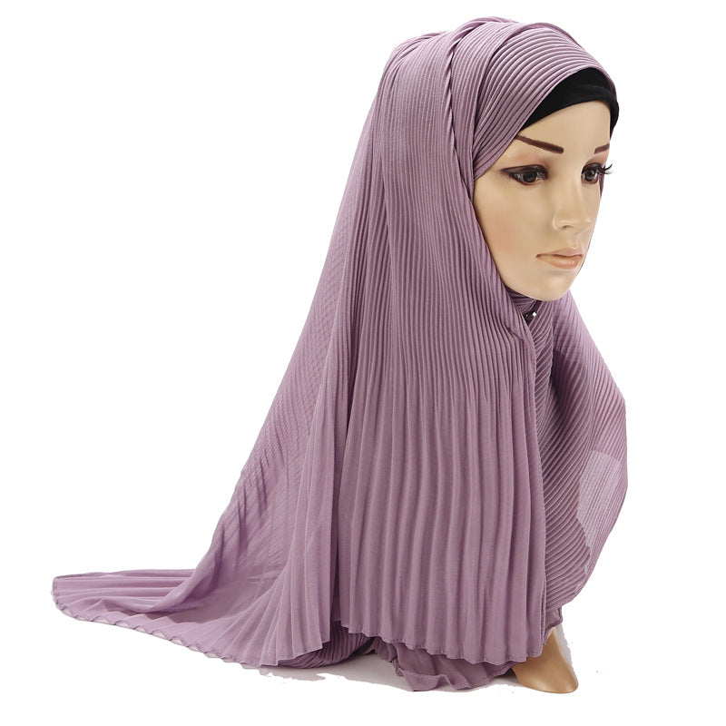 E?arafa culoare uni pentru femei, hijab din material delicat, ?al lung in stil musulman, e?arfa stralucitoare