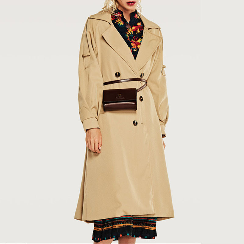 Jacheta impotriva vantului pentru femei, model casual, stil larg cu nasturi, culoare uni, jacheta cu maneci lungi potrivita pentru sezonul de toamna si iarna