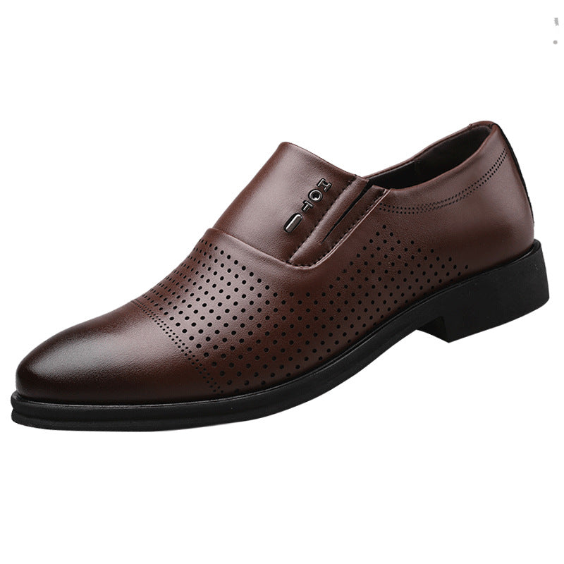 Pantofi moderni tip Oxford pentru barbati, stil business, din piele ecologica, material perforat care respira