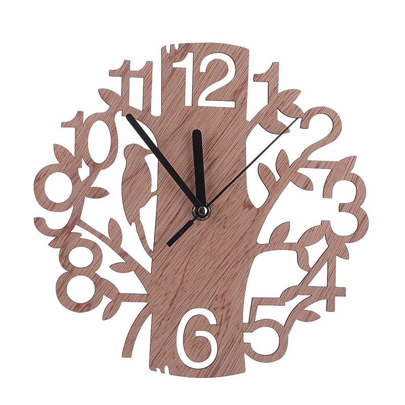 

Ceas de perete, cu diametrul de 22 cm, model creativ sculptat în lemn