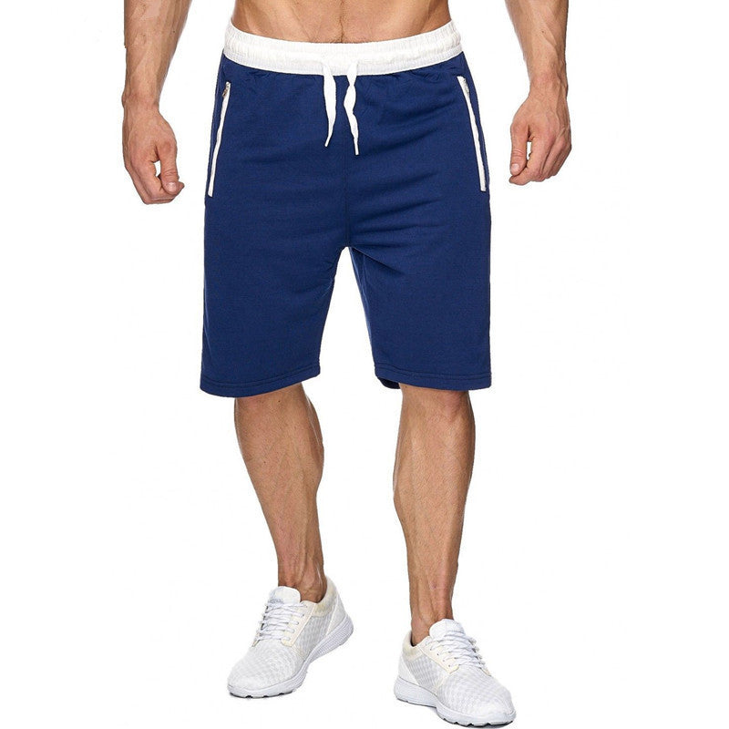 Pantaloni scurti casual pentru barbati, model sport, pantaloni cu talie elastica