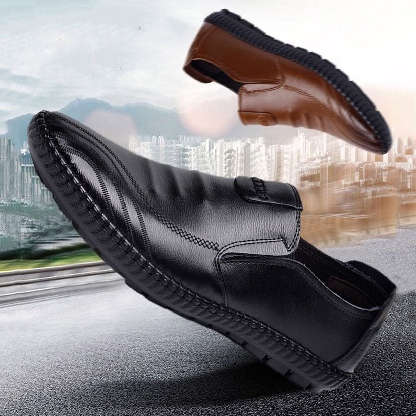 Pantofi barbatesti tipp slip-on din piele PU, model casual confortabil
