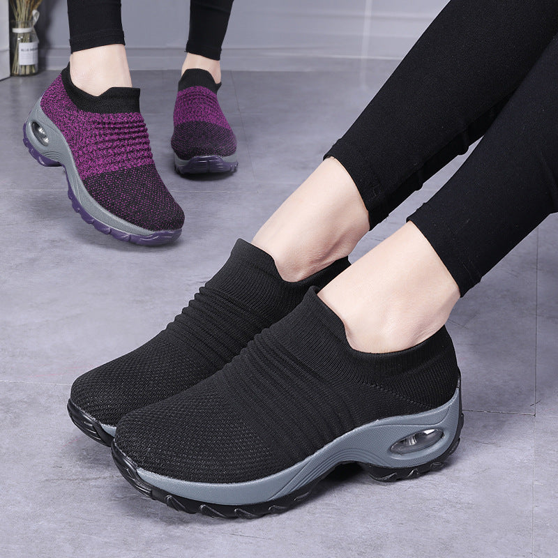 Pantofi sport moderni pentru femei, din poliester ?i material textil, cu perna de aer, teni?i sport