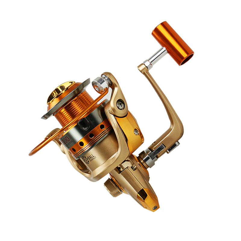 Mulineta pentru pescuit sportiv, cu tambur integral metalic si brat flexibil stanga dreapta