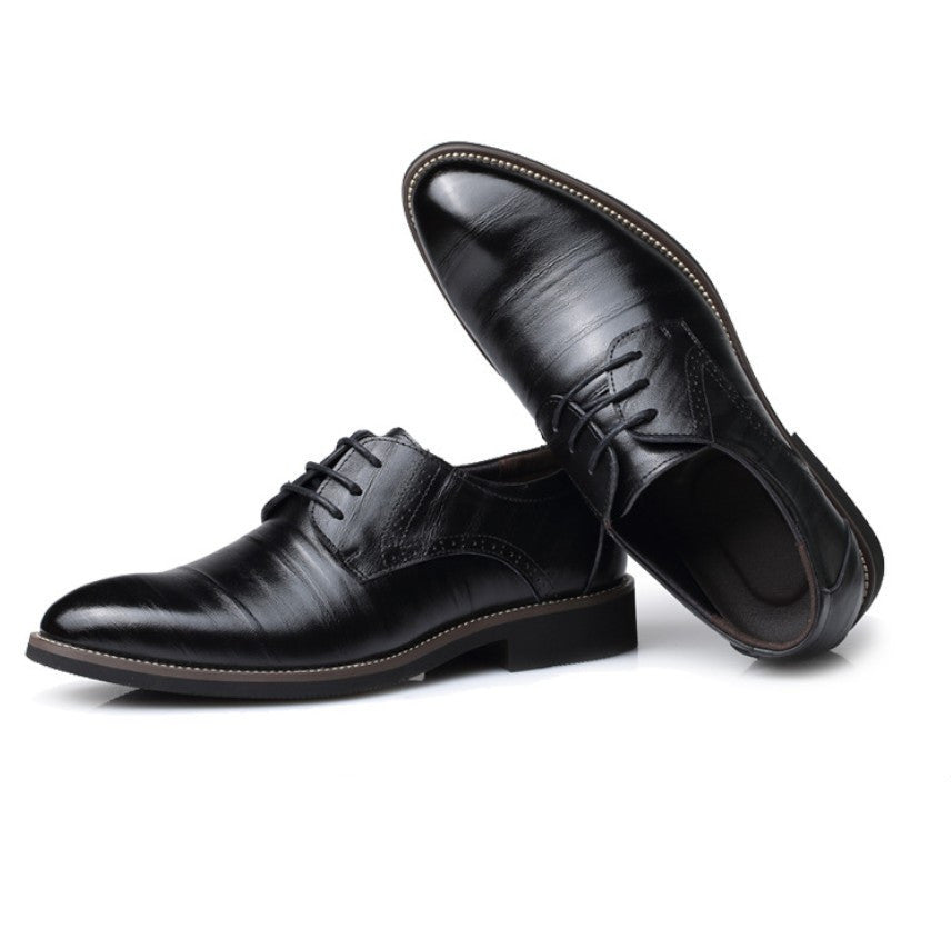 Pantofi moderni pentru barbati, din piele ecologica, stil Oxford, cu ?ireturi, pantofi business