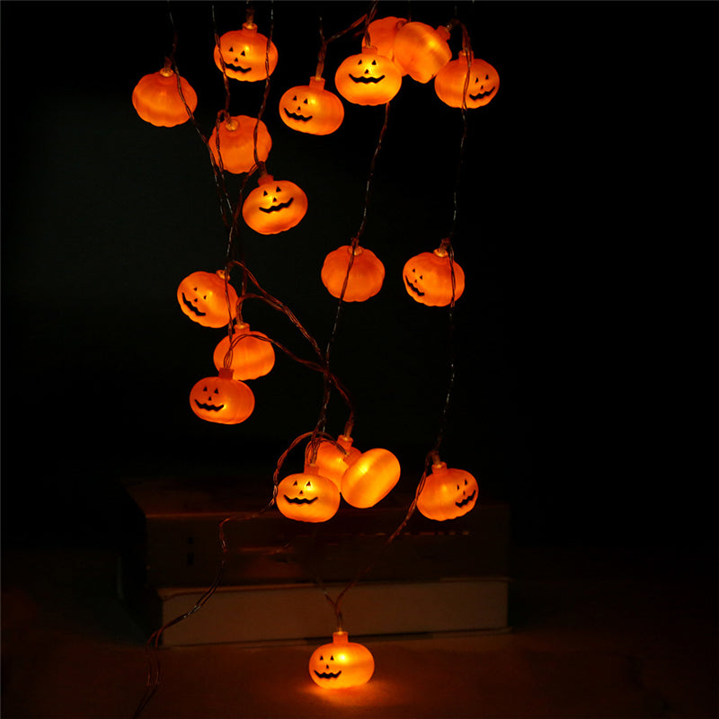 Lumina Decorativa cu Sfoara 3m 20 Led-uri din Plastic model Dovleac, Atmosfera Halloween Lanterna, cu Cutie pentru Baterie