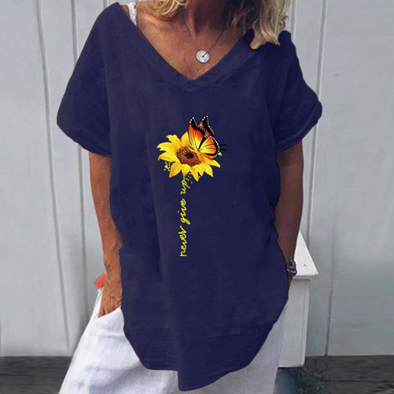 

Bluza de dama casual, larga, cu maneci scurte, calitate superioara