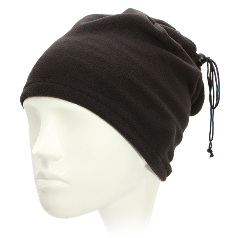 Fes Beanie pentru Barbati, sau Fular, cu Functionalitate Dubla, de Iarna, Calduros, Imitatie Lana, Culoare Uniforma