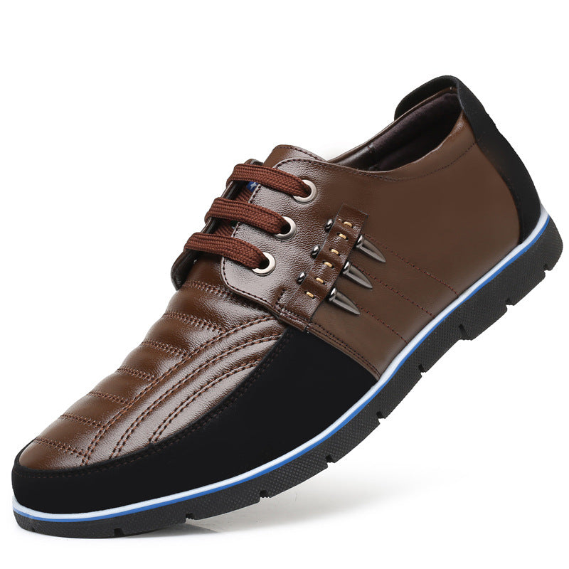 Pantofi din piele de vita si piele ecologica, pentru barbati, model casual pe marimi mari, pantofi in stil Oxford