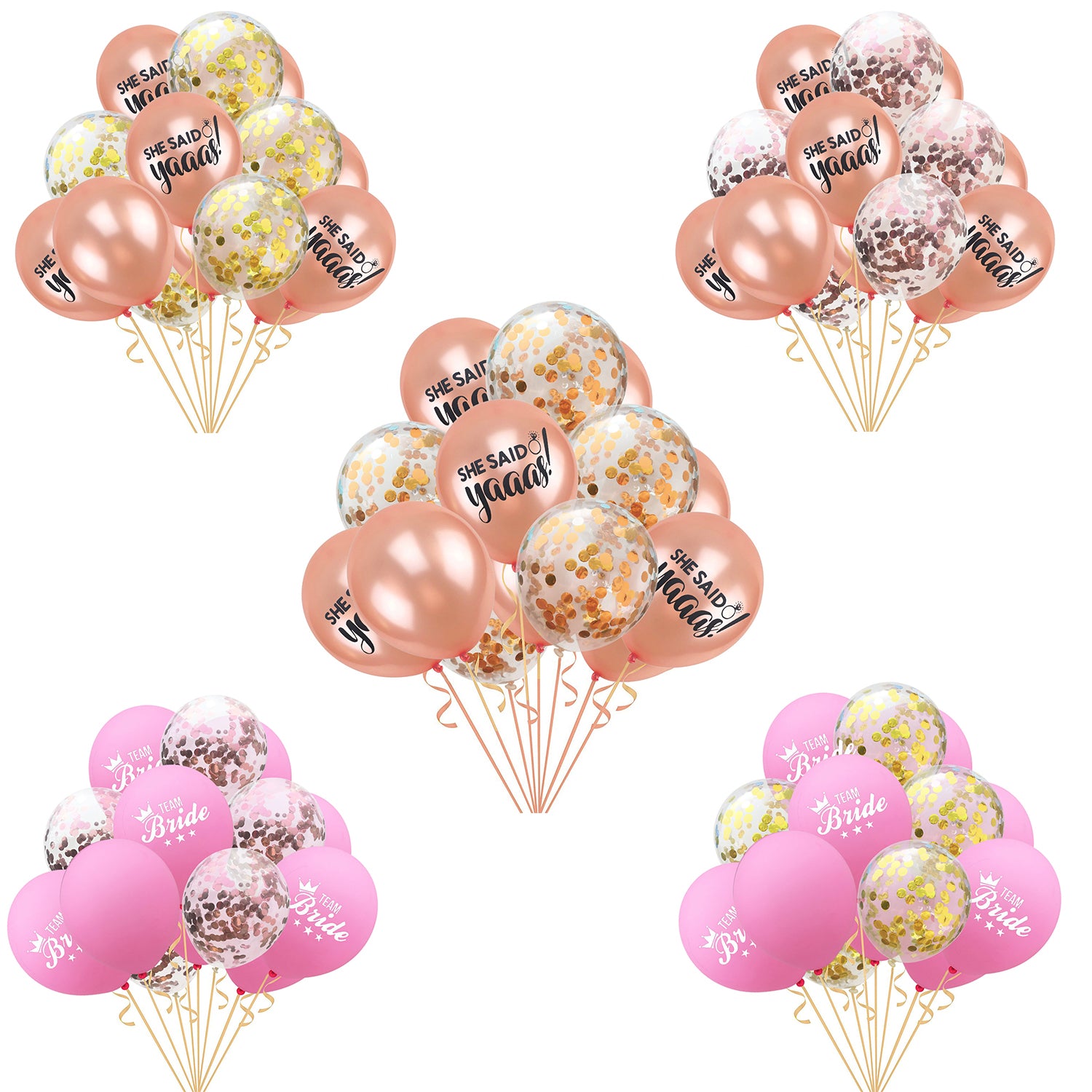 Balon 12 Inci, model Confetti, Balon Decoratiune pentru Nunta, Petrecere