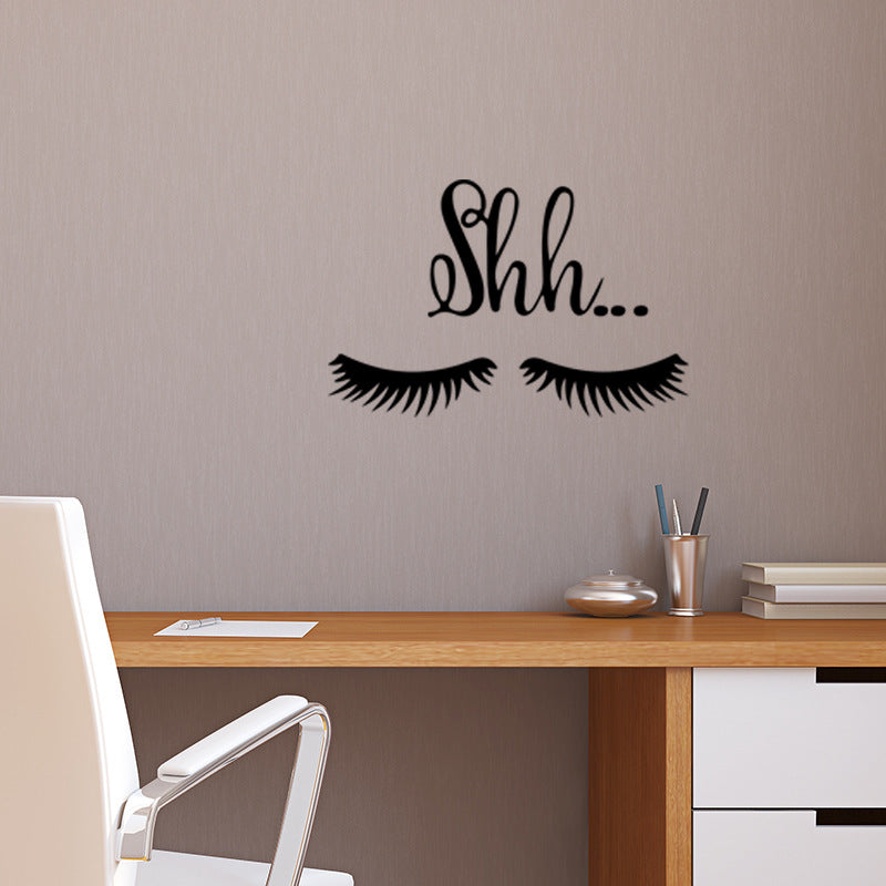 Decoratiune interioara pentru sufragerie sau dormitor, sticker de perete cu gene sexy