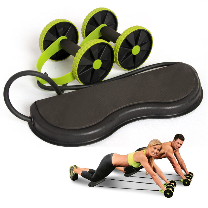 Accesoriu pentru fitness, roti cu corzi elastice, pentru intarirea abdomenului, u?or de folosit acasa