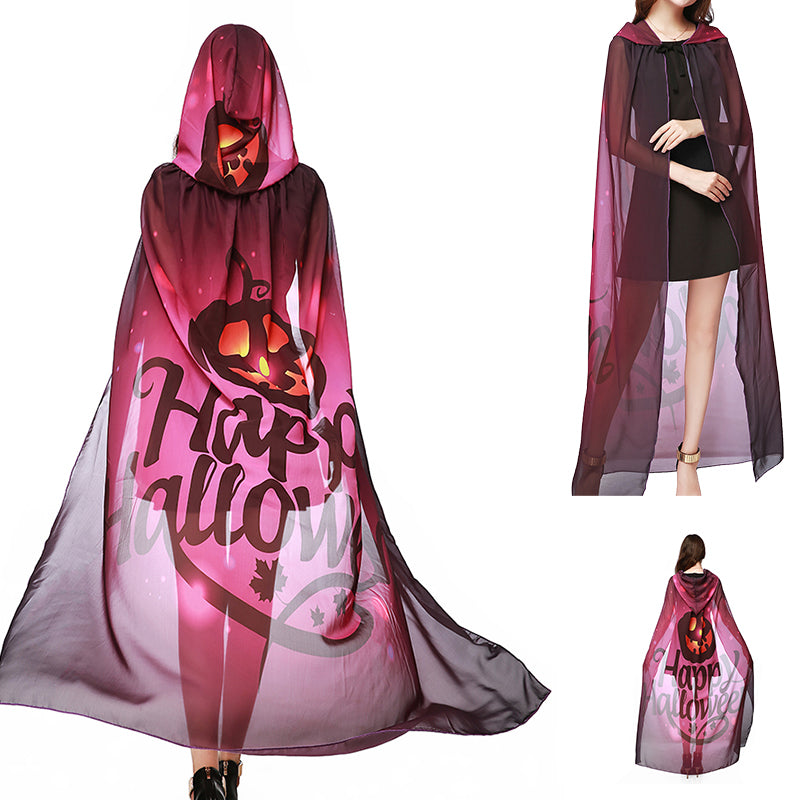 Pelerina de Halloween pentru femei, cu imprimeu, potrivita pentru cadou