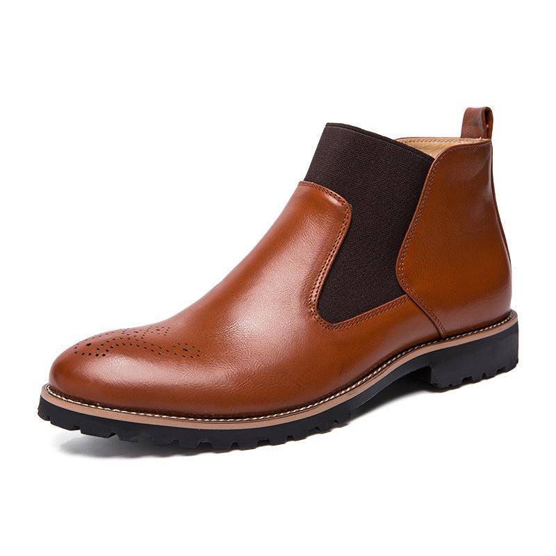 Pantofi moderni pentru barbati, stil Martin, pantofi comozi ?i u?or de incaltat, din piele ecologica, in stil european