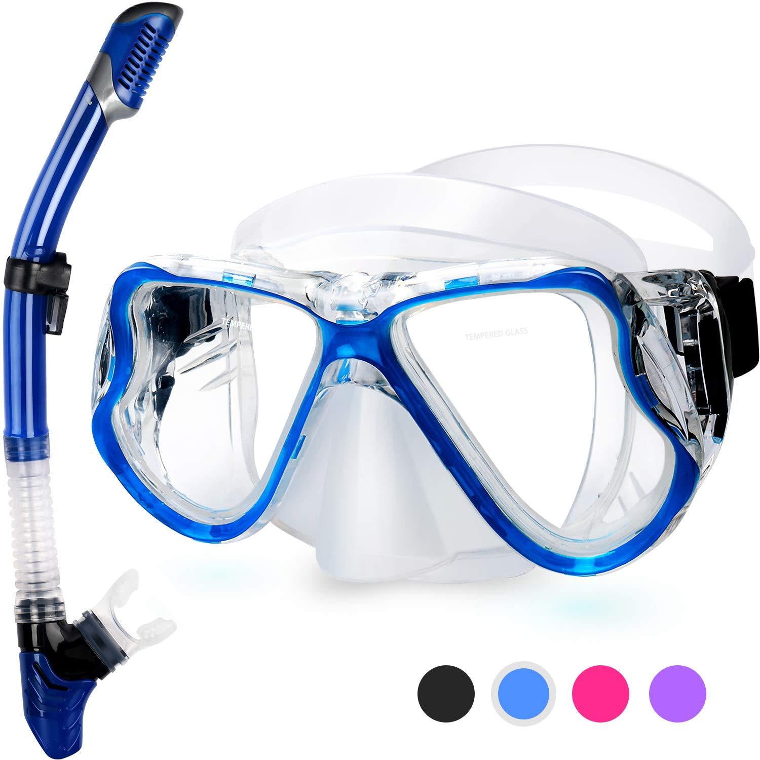 

Ochelari anti aburire pentru scufundat sau snorkeling, pentru adulți, cu ramă mare