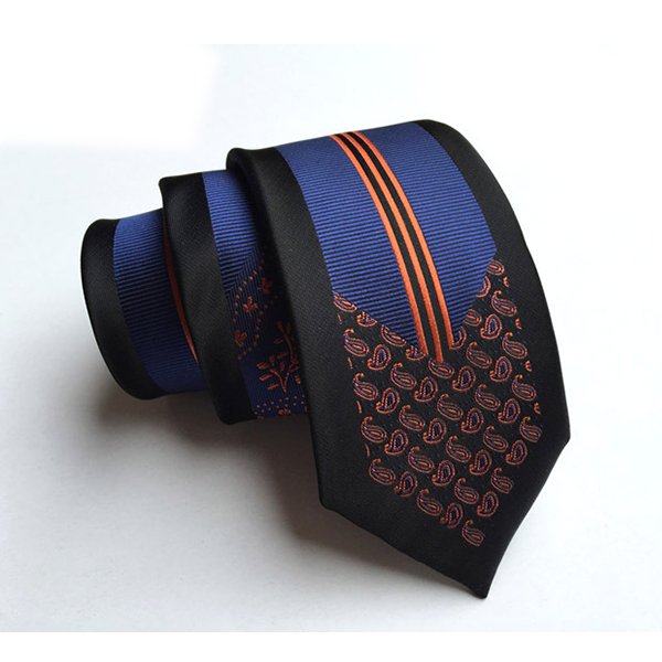 Cravata pentru barbati, model subtire 6 cm, cu dungi si puncte,