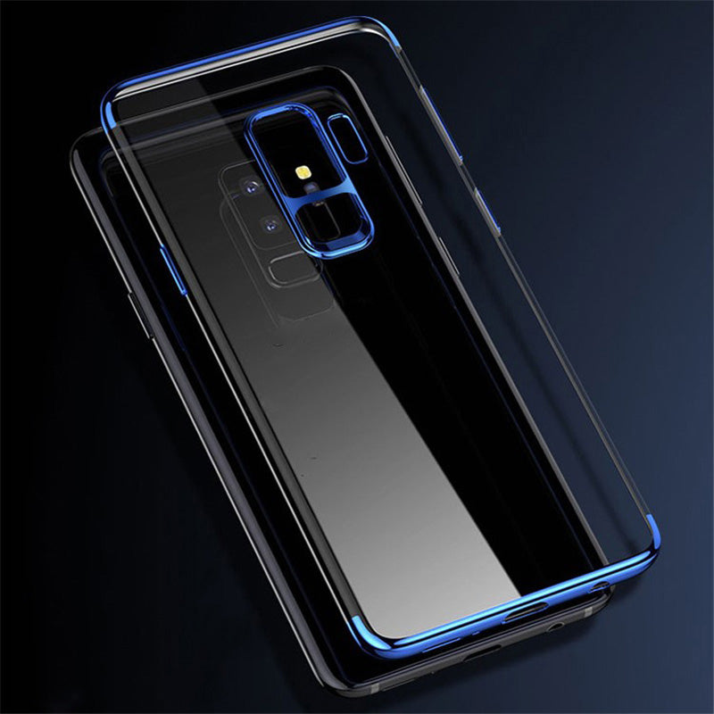 Husa din TPU moale electrogalvanizata, presurizata, transparenta, pentru Samsung S9/S9plus