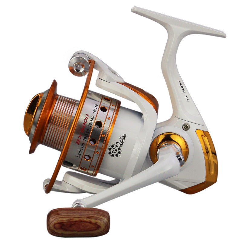Mulineta pentru pescuit sportiv, customizabil dreapta stanga, integral din metal, brat pliabil