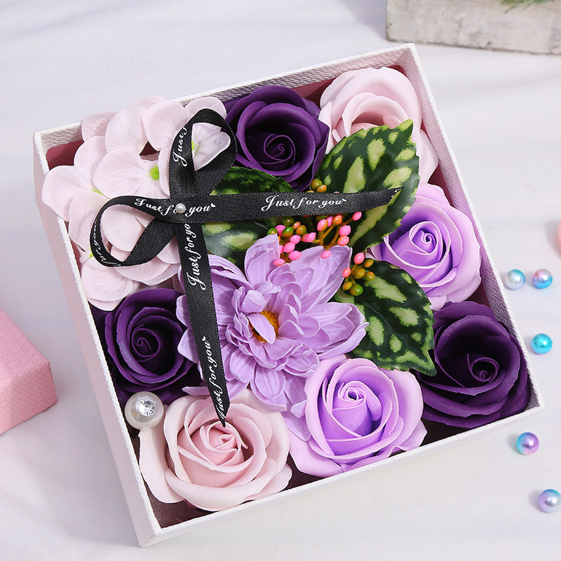 Floare de Sapun Simulare Trandafir, Floare Cadou Handmade Creativa, Cutie Valentine\'s Day, Cadou Craciun