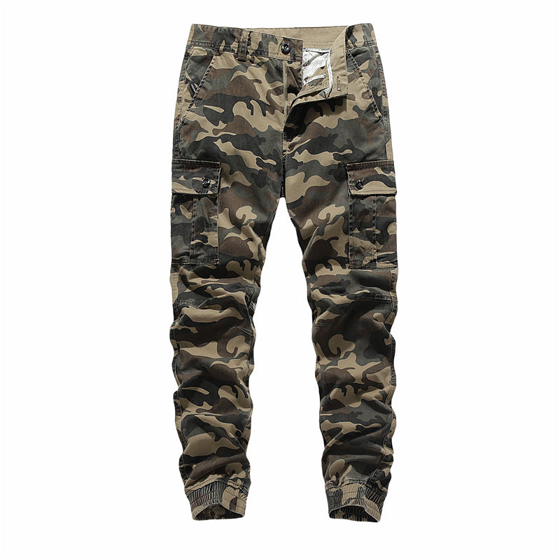 Pantaloni camuflati din bumbac casual