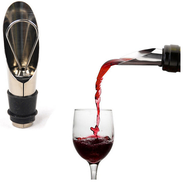 2 picuratoare de vin din otel inoxidabil, cu sistem de pastrare, conservare, stopper si extractor