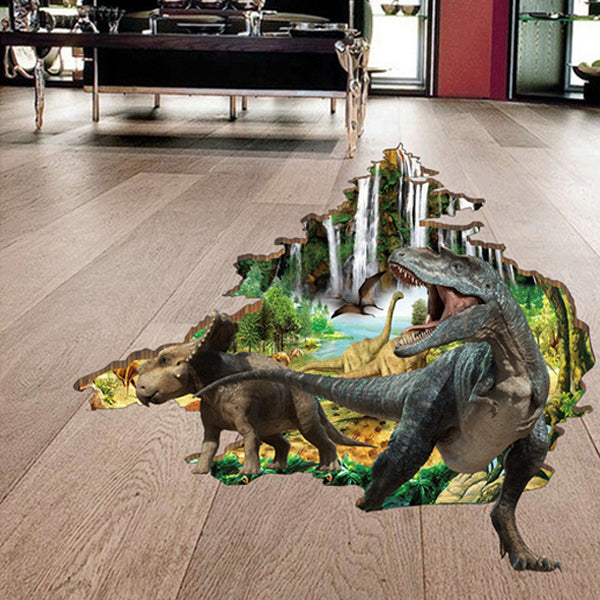 Decoratiune Ecologica 3d Bricolaj, model Lumea Dinozaurului, Autocolante Detasabile, Autocolante pentru Perete