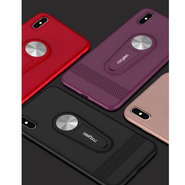 Husa Feelymos din silicon, anti-cadere, pentru iPhone, model de husa de protectie cu suport