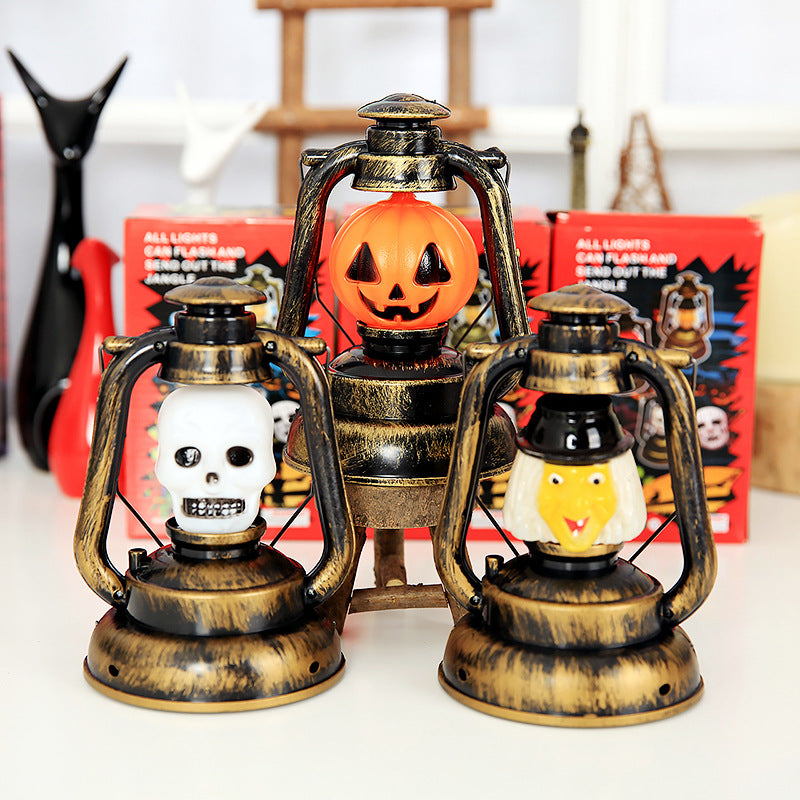 Decoratiune de Halloween gen felinar cu diverse caractere