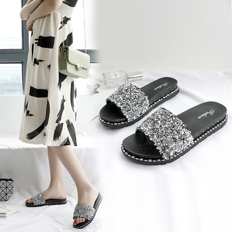 Sandale noi pentru femei, de primavara si vara, cu flori si talpa joasa, sandale moderne