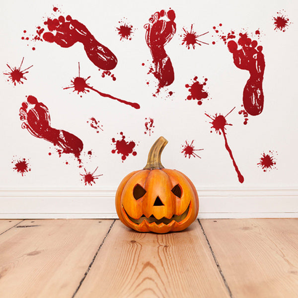 DIY Sticker decorativ pentru Halloween, amprenta insangerata, horror