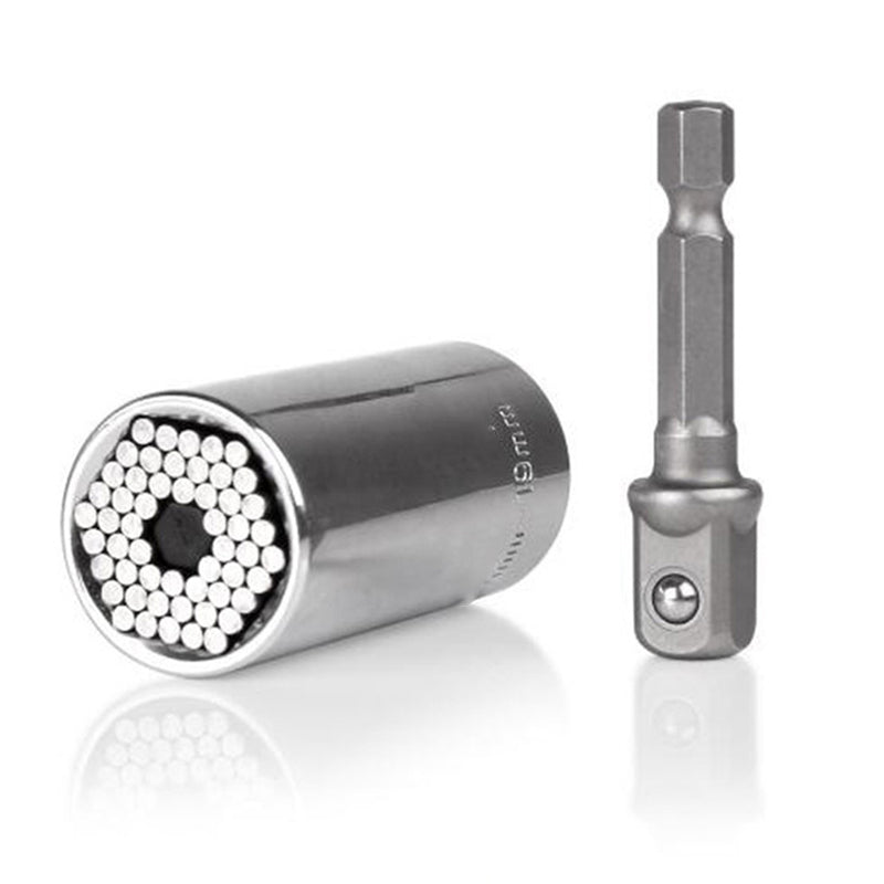 Cheie tubulara universala Gator Magic Grip 7-19mm, adaptor de chei pentru burghie electrice cu clichet