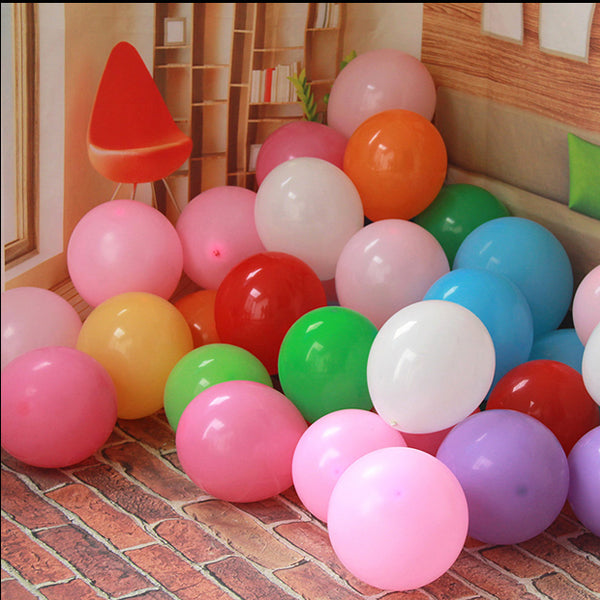 

100 bucăți 10 inch 2.2 grame Baloane pentru decorație Nuntă Rotunde cu un Balon American de Culoare deschisă