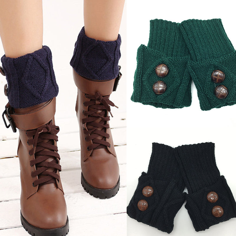 Leg warmer (?osete picior) pentru Femei Tricotat, man?ete scurte, nasturi, ?osete pentru cizme pentru Toamna ?i iarna