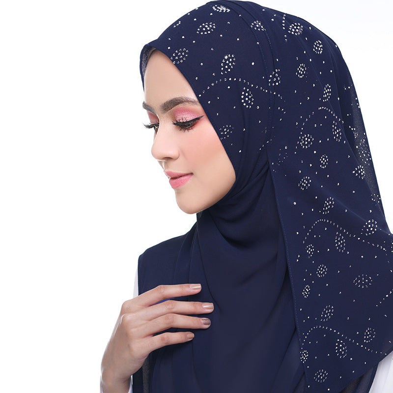 Esarfa model nou pentru femei, hijab din material delicat, sal lung in stil musulman, esarfa stralucitoare