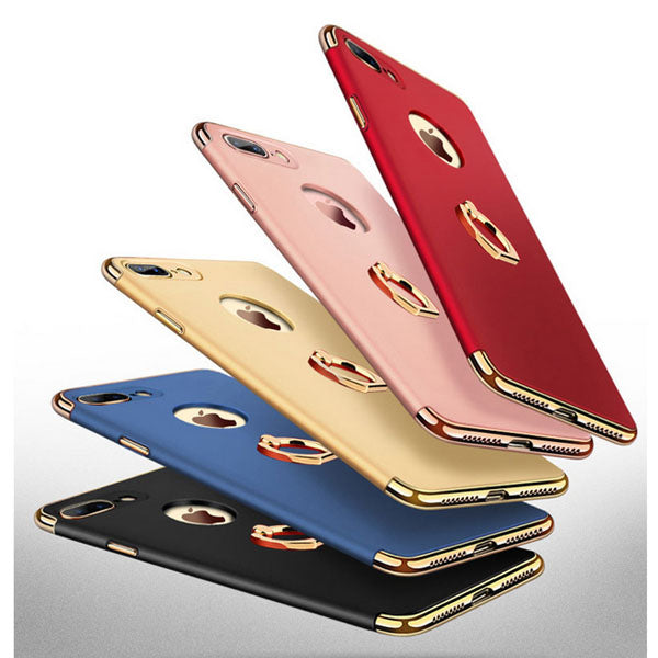 Husa de telefon electroplacata, model in trei segmente, pentru iPhone 6/7/8/plus/x