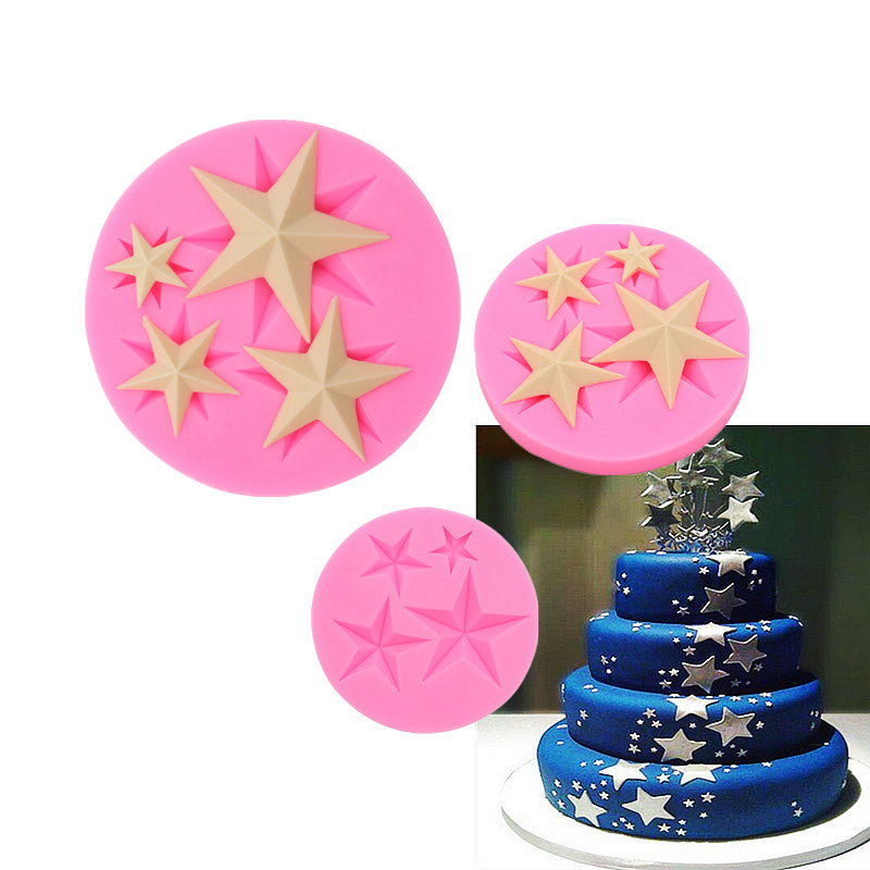 Matrita din silicon in forma de pentagrama, stea in cinci colturi, ustensila pentru patiserie din gama DIY, Do It Yourself, Fa tu singur, pentru bomboane, fondante, biscuiti, fursecuri, prajituri, accesorii pentru bucatarie