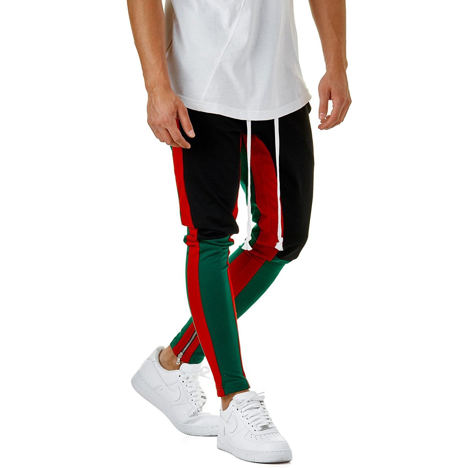 Pantaloni moderni ?i casual pentru barbati, lungi ?i tip sport, cu elastic in talie